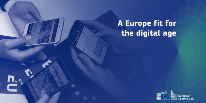 Visual with text: A Europe fit for the Digital Age