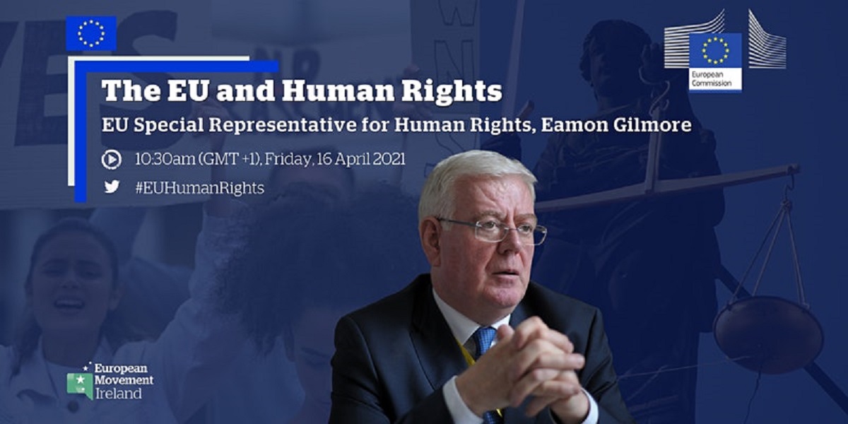 Visual promoting the event with Eamon Gilmore