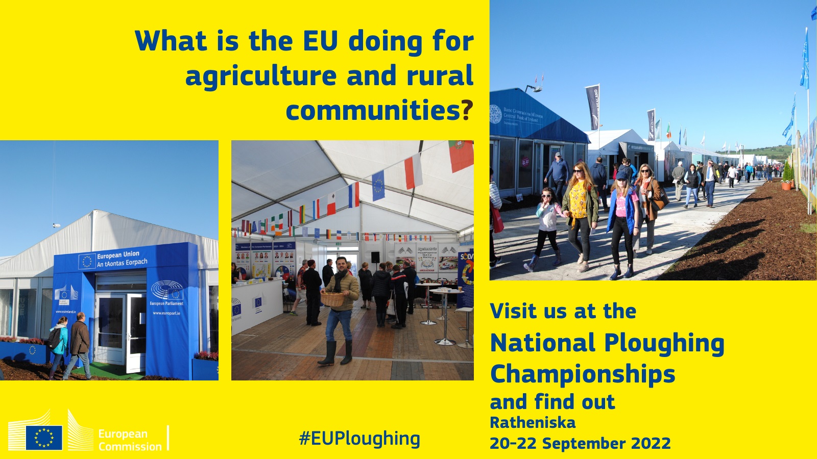 Image promoting the EU marquee at the National Ploughing Championships 2022