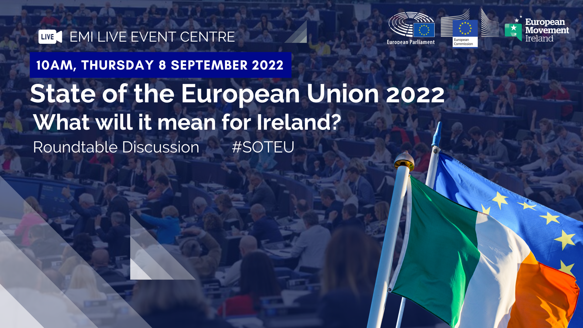 Promotional image for the State of the European Union event on 8 September 2022