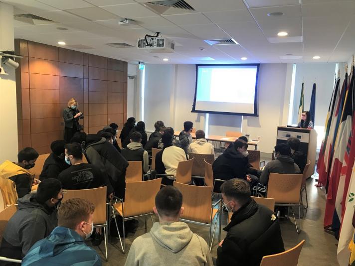 6th year students from Coláiste Phádraig in Lucan visiting Europe House