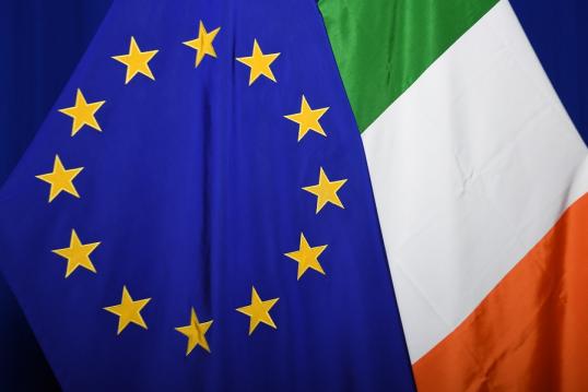 Benefits Of EU Membership For Ireland   Eu And Irish Flags 