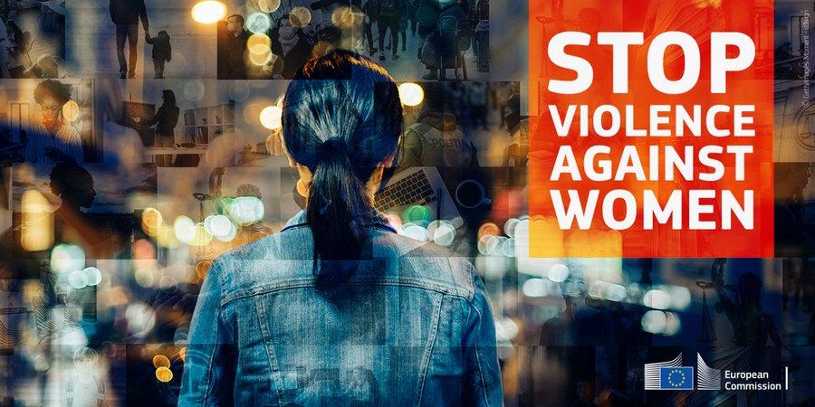 Image with text "Stop violence against women"