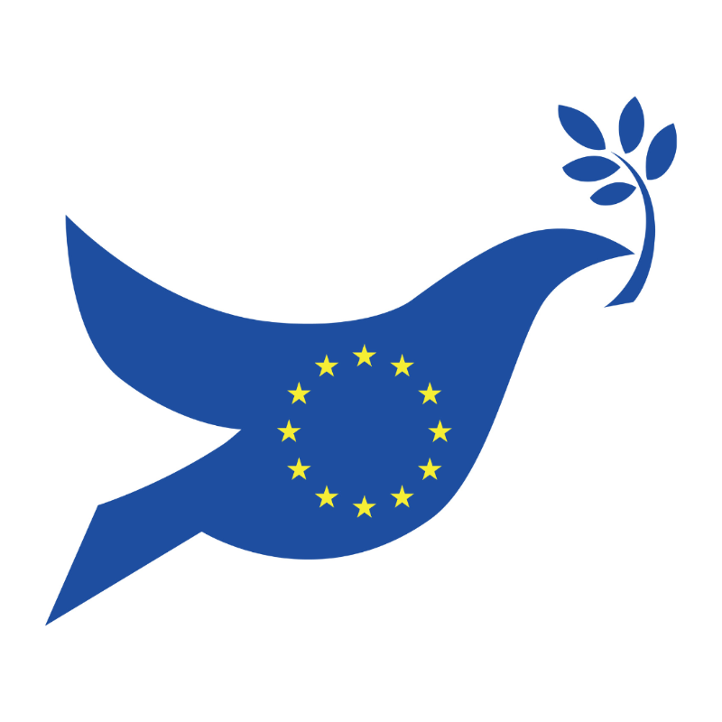 Image of blue dove with the EU flag 