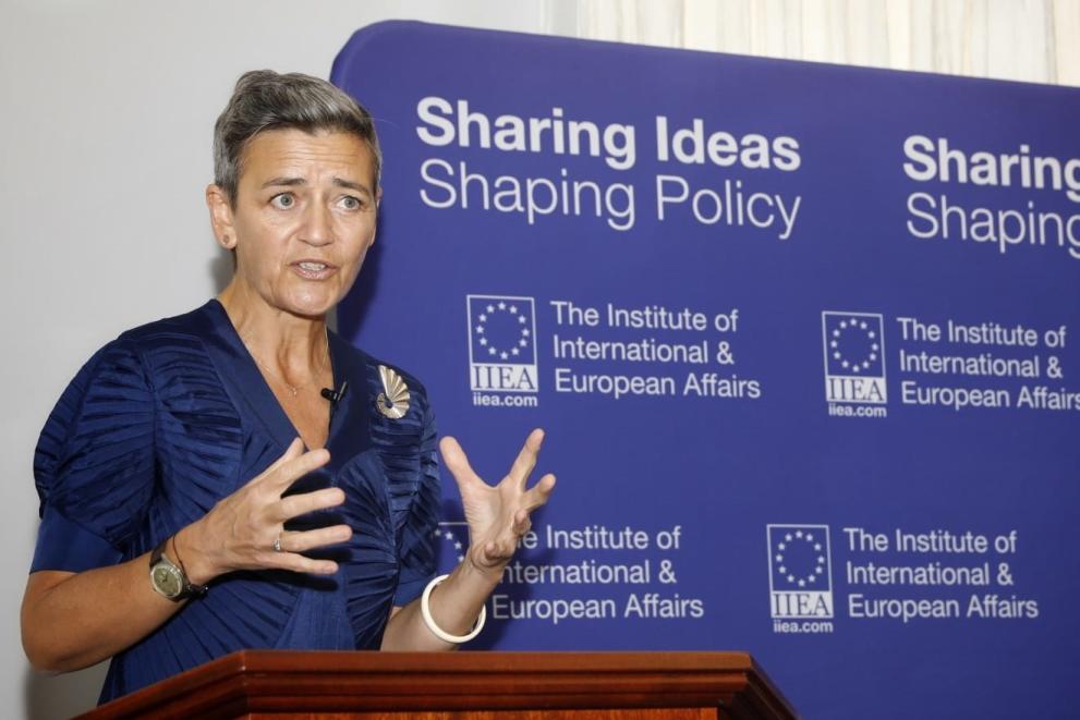 Executive Vice President Margrethe Vestager addressing the IIEA