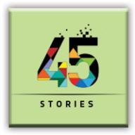 Image with text "45 stories"