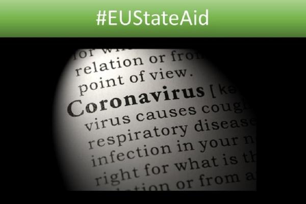 Image with text: #EUStateAid and Coronavirus