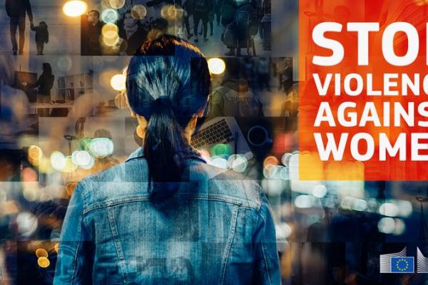 Image with text "Stop violence against women"
