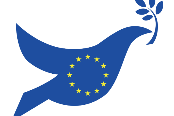 Image of blue dove with the EU flag 